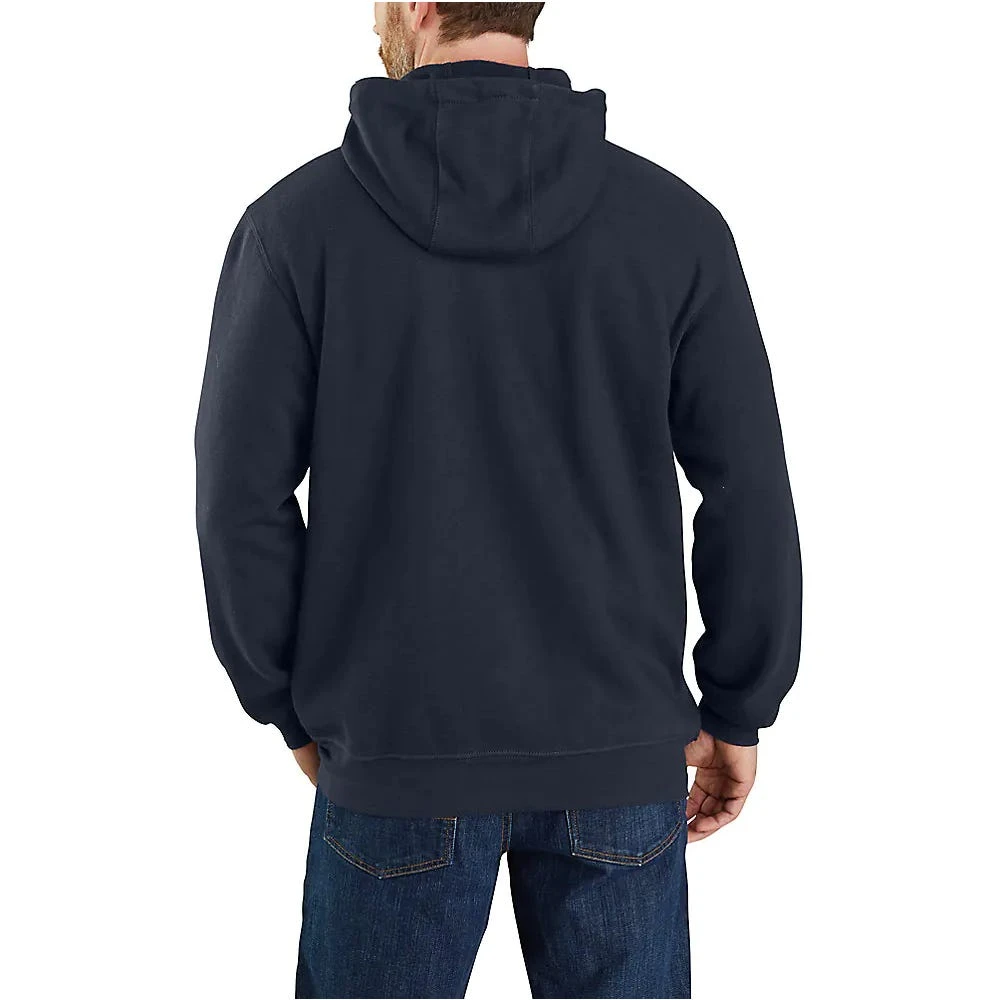 Carhartt Force Sweatshirts: Men's 104982 I26 Navy Flame Resistant Hooded Zip Front Sweatshirt - Image 2
