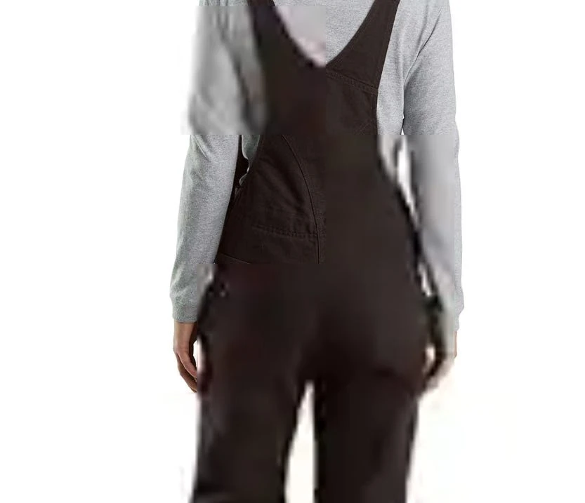 Carhartt Overalls: Women's 104049 BLK Black Quilt Lined Duck Bib Overall - Image 3