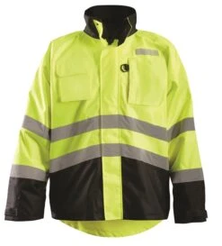 OccuNomix Jackets: Men's LUX RSDJKT Yellow Barka 2-in-1 Black Bottom Rip Stop Fleece Jacket