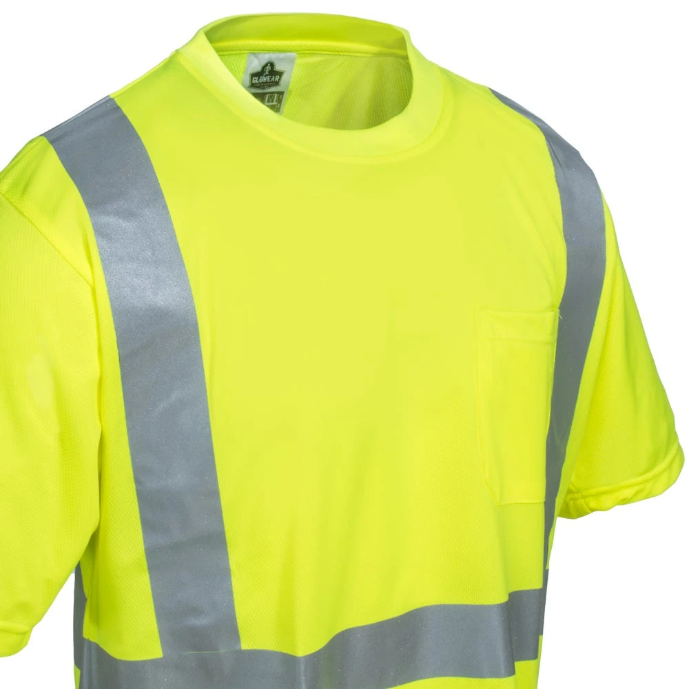 Ergodyne GloWear Men's 8289 Class 2 Economy Hi-Vis Lime Green T-Shirt - Image 2