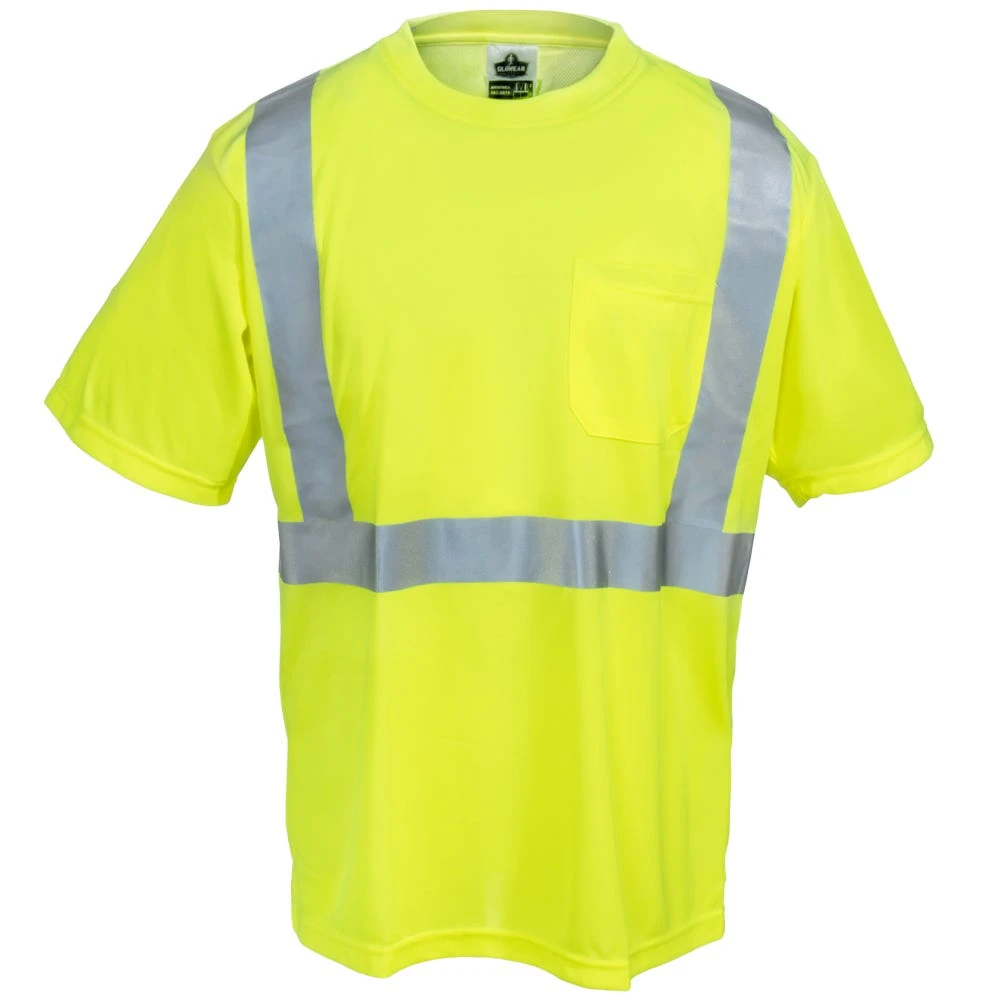 Ergodyne GloWear Men's 8289 Class 2 Economy Hi-Vis Lime Green T-Shirt - Image 3