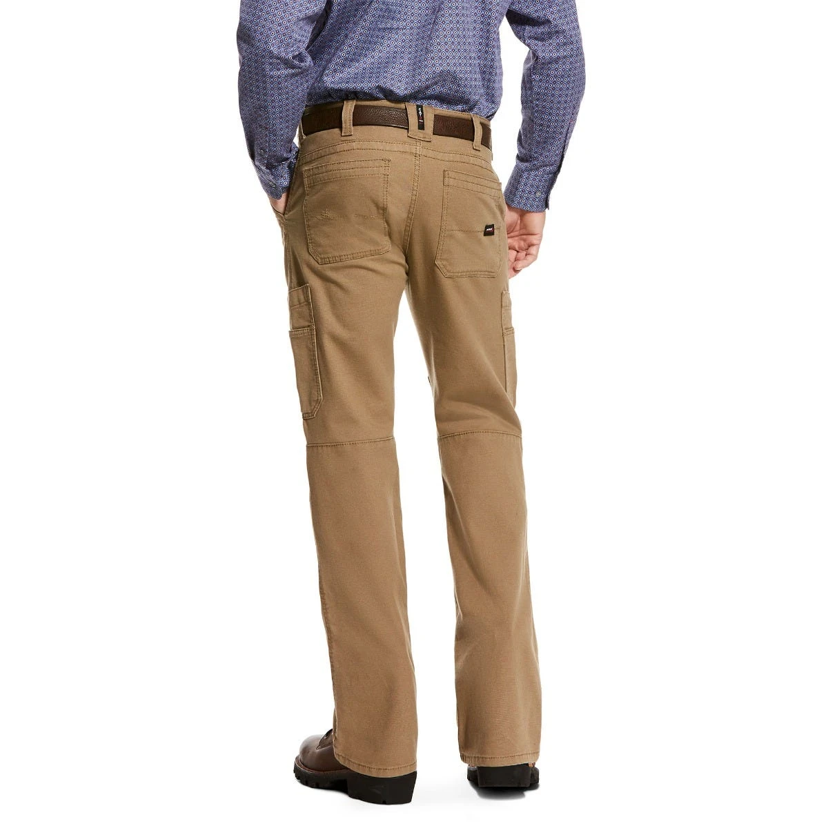 Ariat Work FR: Men's FR 10027705 Field Khaki M5 Slim Stretch DuraLight Canvas Straight Leg Pant