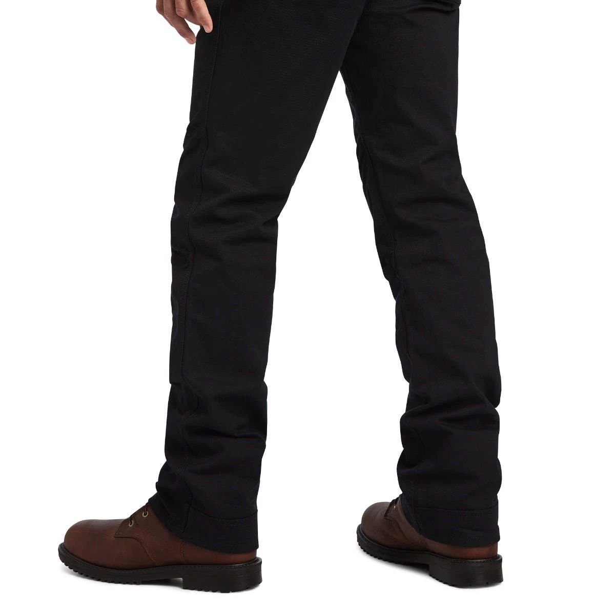 Ariat Rebar Pant: Men's 10041065 Black M5 Straight DuraStretch Washed Twill Dungaree Straight Leg Pant - Image 2