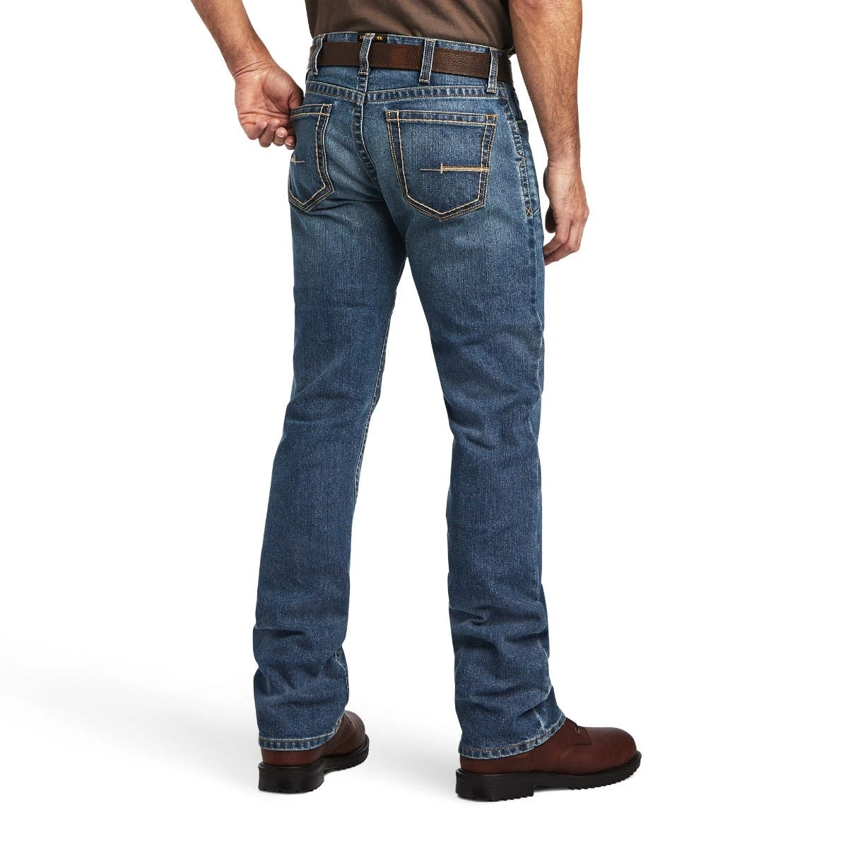 Ariat Rebar Jeans: Men's 10041081 Rico M7 DuraStretch Edge Stackable Straight Leg Jean - Image 2