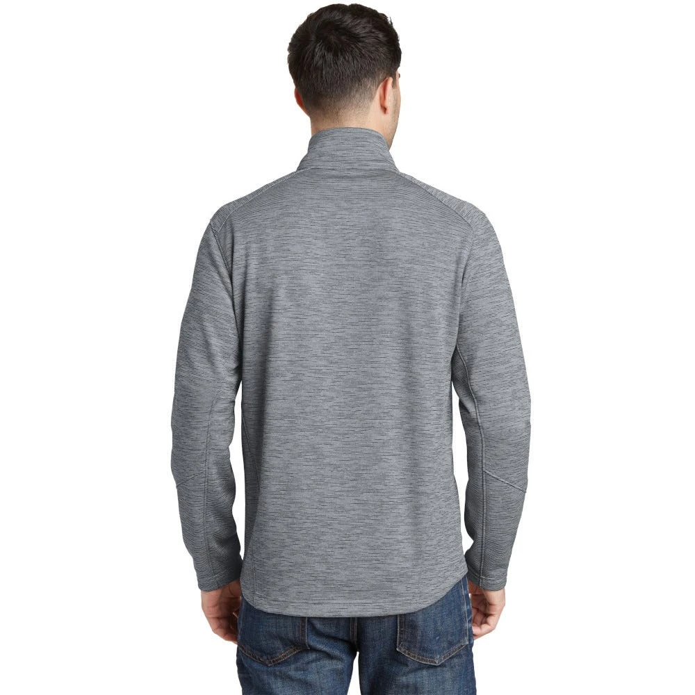 Port Authority Jacket: Men's F231 GRY Grey Digi Stripe Fleece Jacket - Image 2