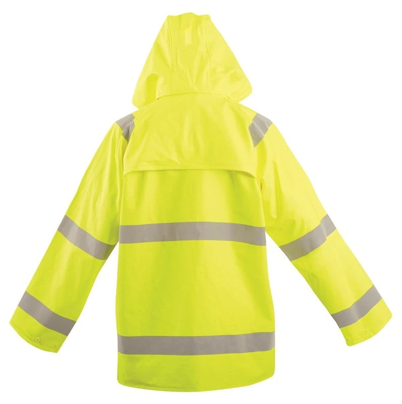 OccuNomix Jacket: Men's LUX TJR Yellow High Visibility Rain Jacket - Image 2