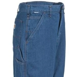 Carhartt Jeans: Men's FRB13 DNM Denim Flame Resistant Dungaree Jeans