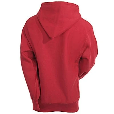 Sport Tek Sweatshirt: Men's Red F281 RED Heavyweight Pullover Hooded Sweatshirt - Image 4