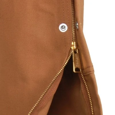 Carhartt Overalls: Men's R37 BRN Brown Double Knee Duck Bib Overalls - Image 3