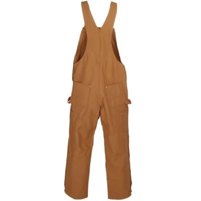 Carhartt Overalls: Men's R37 BRN Brown Double Knee Duck Bib Overalls - Image 5