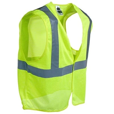 Ergodyne Vests: GloWear 8205HL LIM Lime Green Class 2 Super Econo Vest - Image 3
