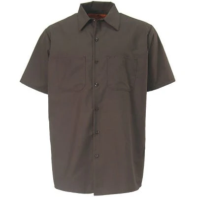 Red Kap Shirts: Men's SP24 CB Brown Short-Sleeve Industrial Uniform Shirt - Image 2