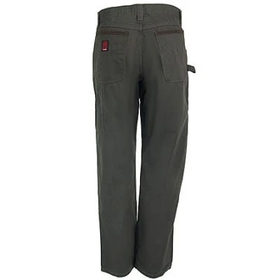 Wrangler Riggs Jeans: Men's Loden Green 3W020 LD Cotton Ripstop Carpenter Jeans