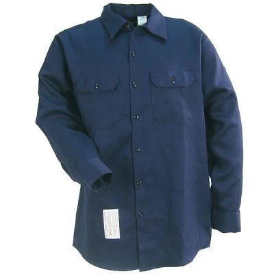 Bulwark Shirts: Men's SEW2 NV Flame-Resistant Navy Blue Long Sleeve Work Shirt - Image 2