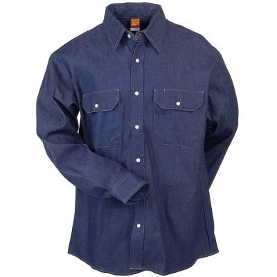 Red Kap Shirts: Men's SD78 DN Deluxe Blue Denim Western Shirt - Image 2