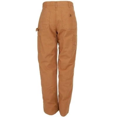 Carhartt Dungarees: Men's B111 BRN Brown Flannel-Lined Duck Dungarees - Image 2