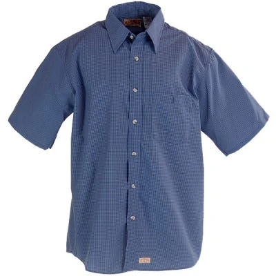 Red Kap Shirts: Men's SP84 GB Grey/Blue Plaid Short Sleeve Work Shirt - Image 2