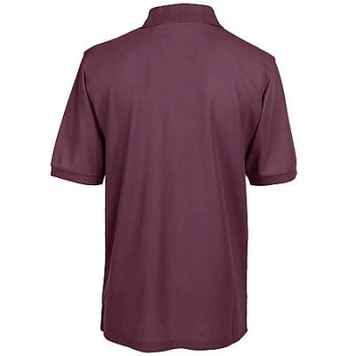 Port Authority: Silk Touch Men's Burgundy Knit Shirt K500 BRG - Image 3