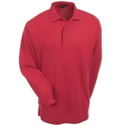 Port Authority Shirts: Men's Silk Touch Red Polo Shirt K500LS RED