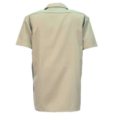 Dickies Shirts: Men's Khaki 1574 KH Stain Release Short Sleeve Work Shirt