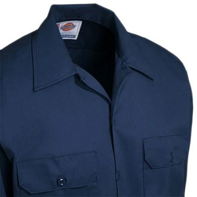 Dickies Shirts: Men's Dark Navy 574 DN Long Sleeve Uniform Shirt - Image 2