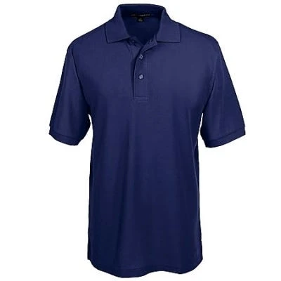 Port Authority Shirts: Silk Touch Navy Knit Polo Shirt K500 NVY