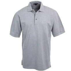 Port Authority Shirts: Men's Gray K420 OXF Cotton Pique Polo Shirt