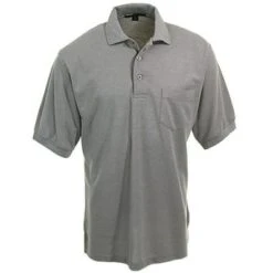 Port Authority Shirts: Men's Silk Touch Grey Polo Shirt K500P GRY