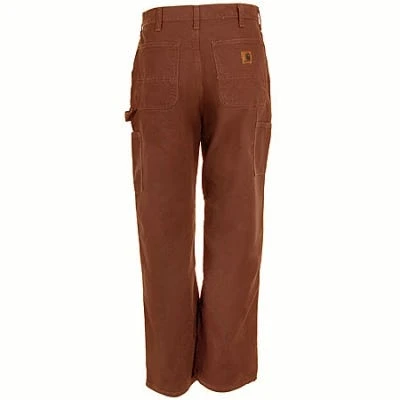 Carhartt Pants: Men's B11 BRN Cotton Duck Carpenter Work Pants - Image 4