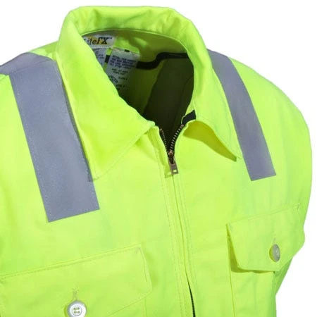 Red Kap Jackets: High Visibility ANSI Class 2 Ike Jacket JY32HV - Image 2