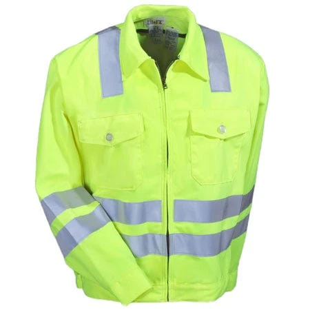 Red Kap Jackets: High Visibility ANSI Class 2 Ike Jacket JY32HV - Image 3