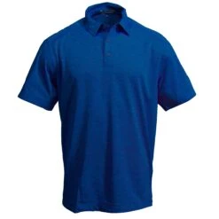 Port Authority Shirt: Men's True Royal Digi Heather K574 TRL Performance Short Sleeve Polo