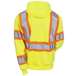 Key Sweatshirts: Men's 879 39 Hi-Vis Yellow ANSI Hooded Sweatshirt