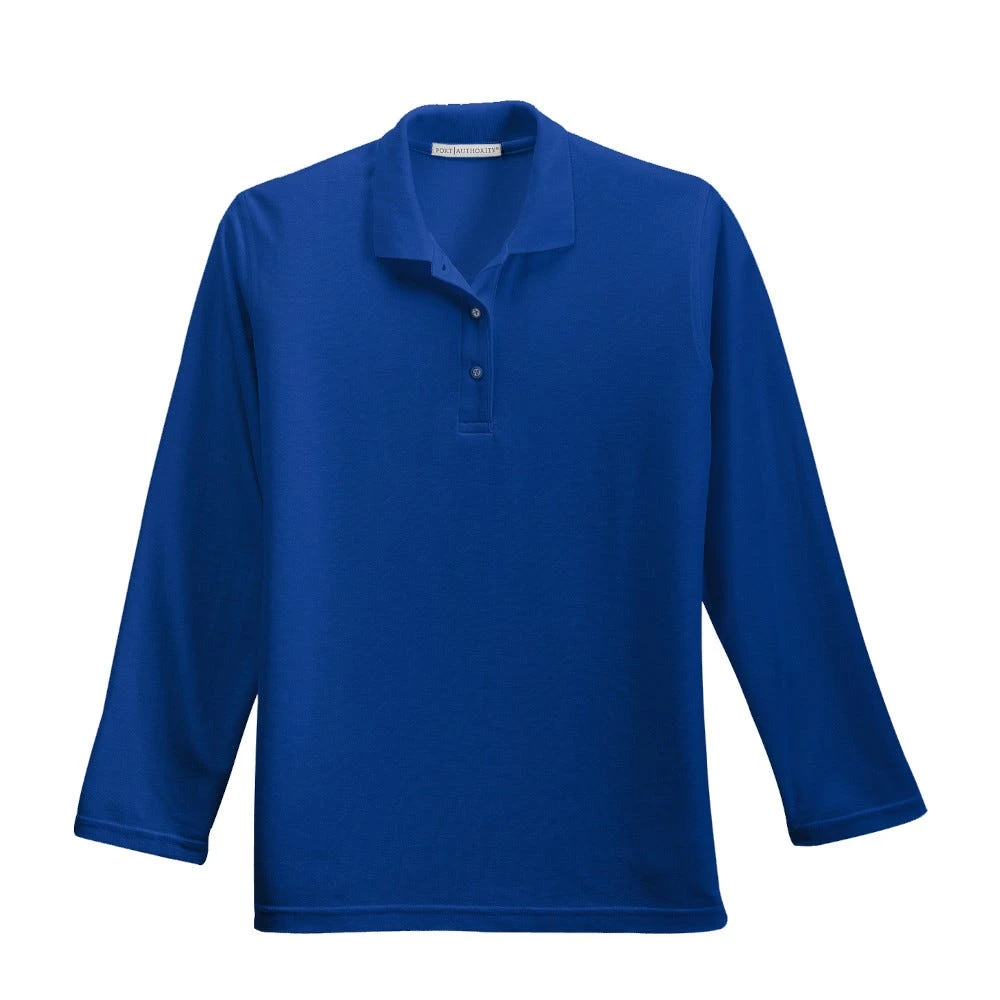 Port Authority Shirts: Women's Royal Blue Polo Shirt L500LS RYL - Image 5
