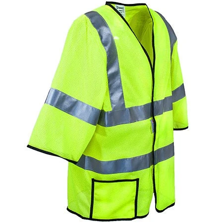 Occunomix Vests: High Visibility Yellow Mesh Safety Vest LUX HSCOOL3 YEL - Image 3