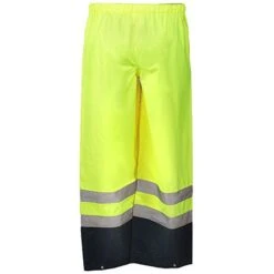 Occunomix Pants: Men's High Visibility Yellow Rain Pants LUX TENR YEL