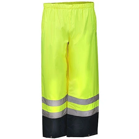 Occunomix Pants: Men's High Visibility Yellow Rain Pants LUX TENR YEL - Image 2