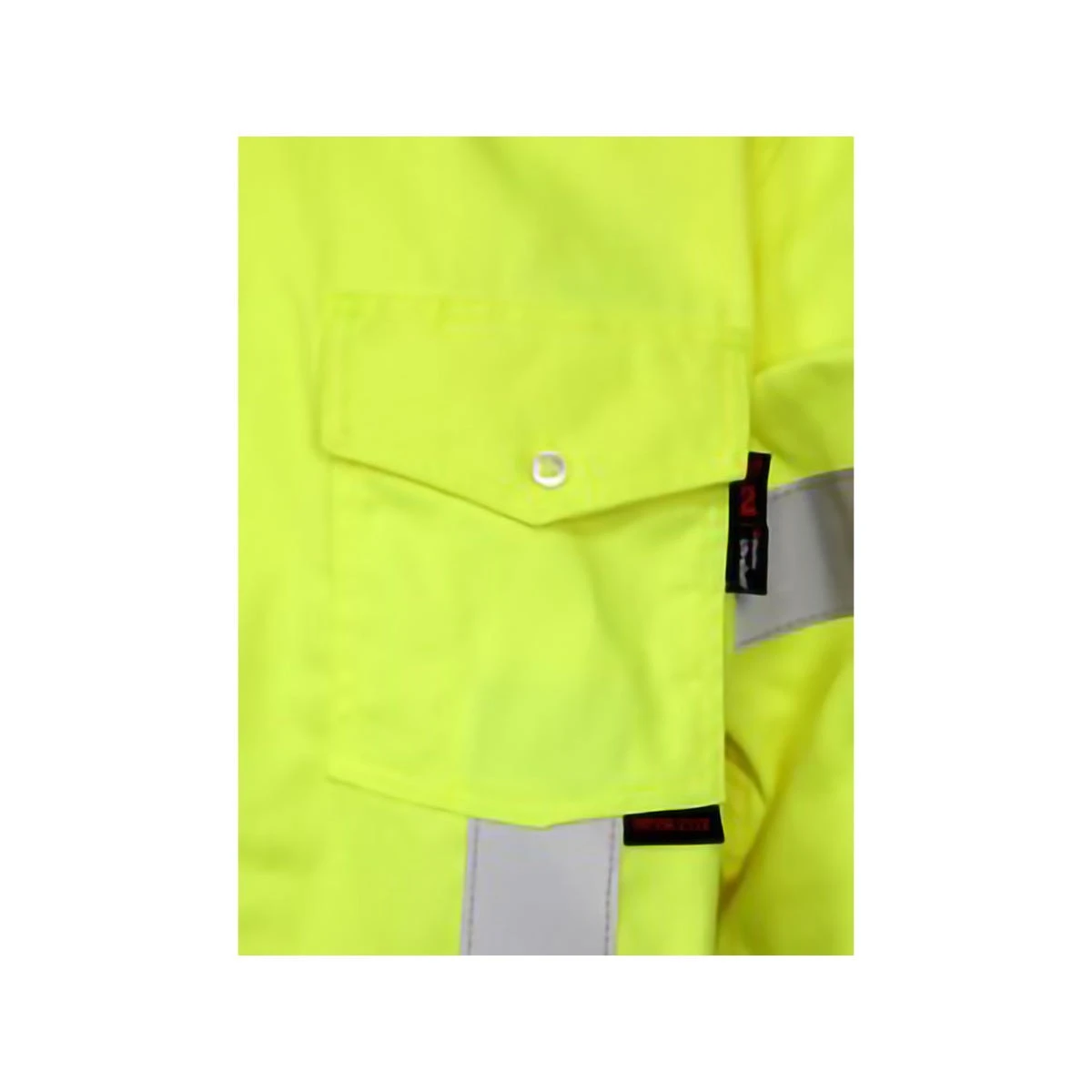 MCR Safety: Men's S1CL3L Fluorescent Lime Flame Resistant Work Shirt Class 3 Hi-Visibility Protection - Image 3