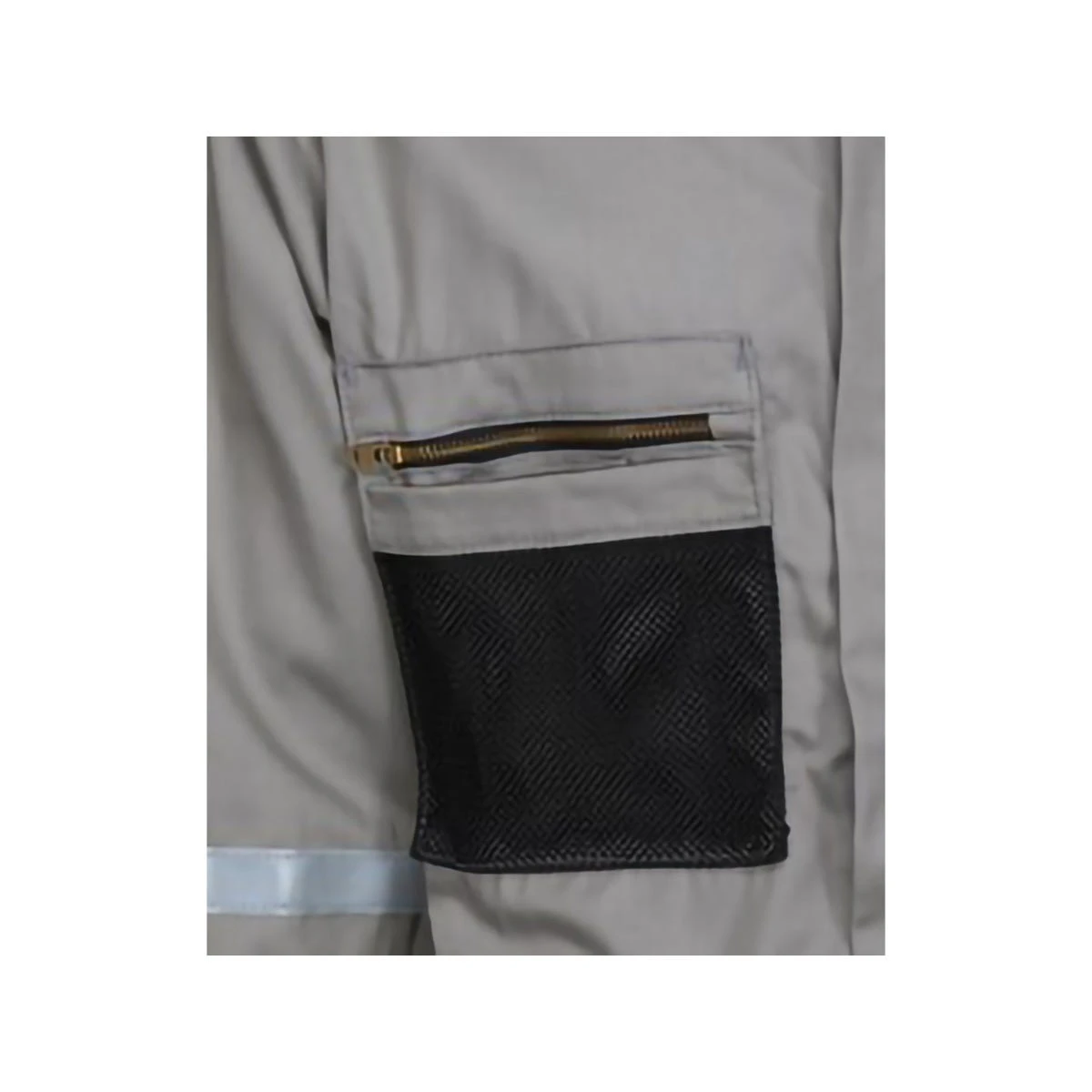 MCR Safety Coveralls: Men's SBC2011 Gray Summit Breeze FR Long Sleeve Coveralls - Image 4