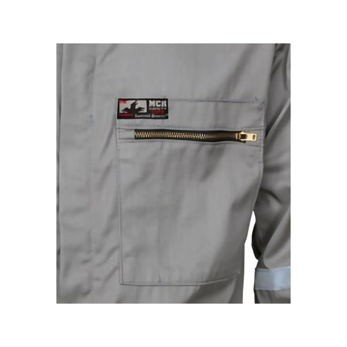 MCR Safety Coveralls: Men's SBC2011 Gray Summit Breeze FR Long Sleeve Coveralls - Image 3