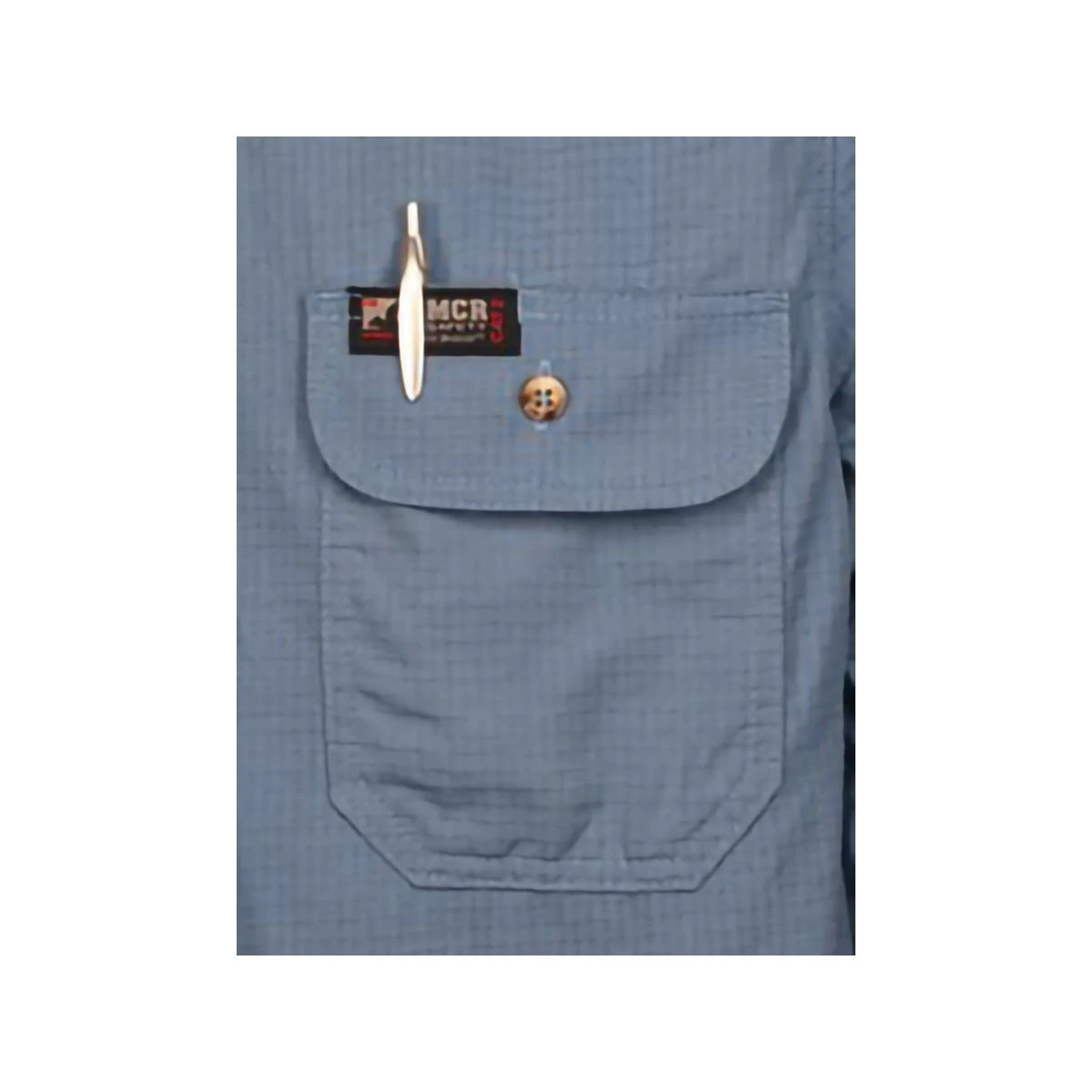 MCR Safety Shirts: Men's SBS1006 Blue FR Summit Breeze Vented Underarms Long Sleeve Button Down Shirt - Image 3
