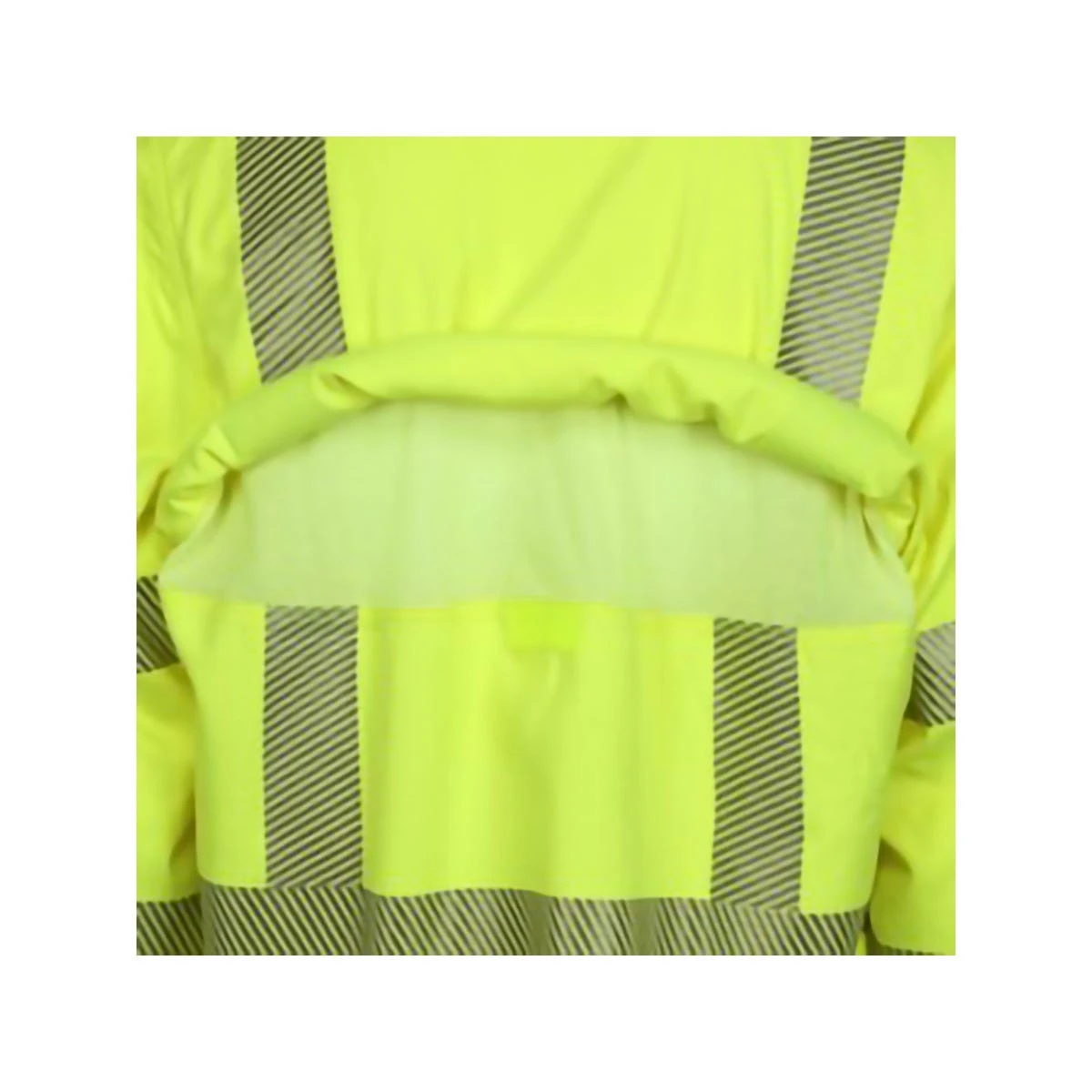 MCR Safety Shirts: Men's SBS1027 Lime FR Summit Breeze Hi Vis Long Sleeve Button Down Shirt - Image 3