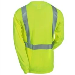 Occunomix Shirts: Men's High Visibility Yellow Long Sleeve Shirt LUX LSET2B