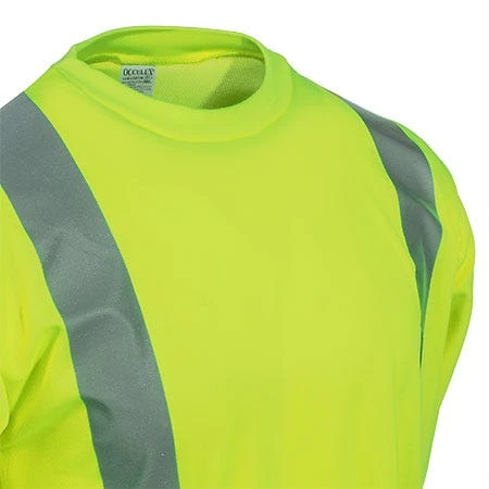 Occunomix Shirts: Men's High Visibility Yellow Long Sleeve Shirt LUX LSET2B - Image 2