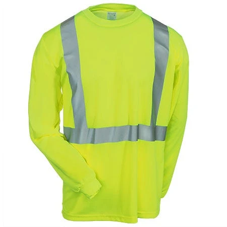 Occunomix Shirts: Men's High Visibility Yellow Long Sleeve Shirt LUX LSET2B - Image 3