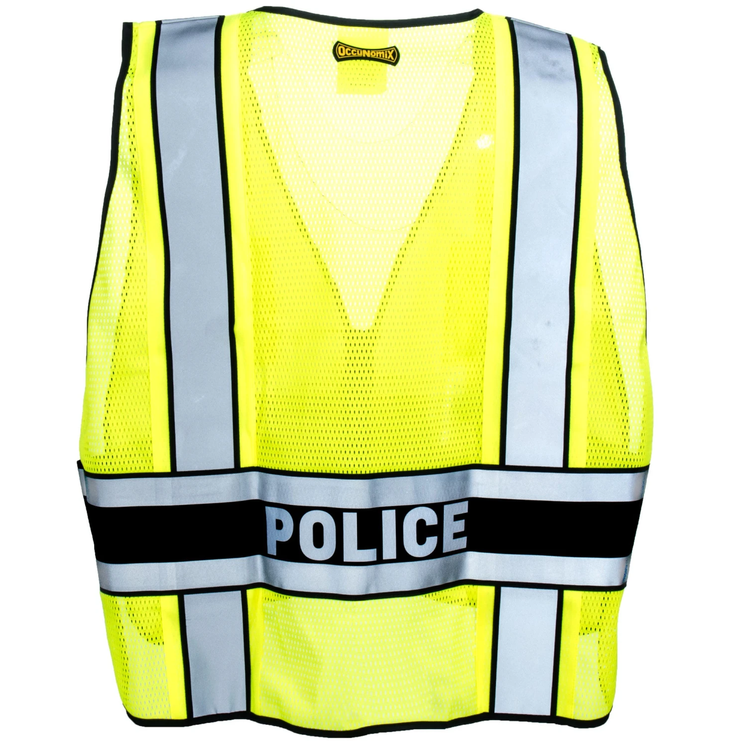 Occunomix Vests: Men's Deluxe LUX DPSP DOR High Viz Mesh Police Vest