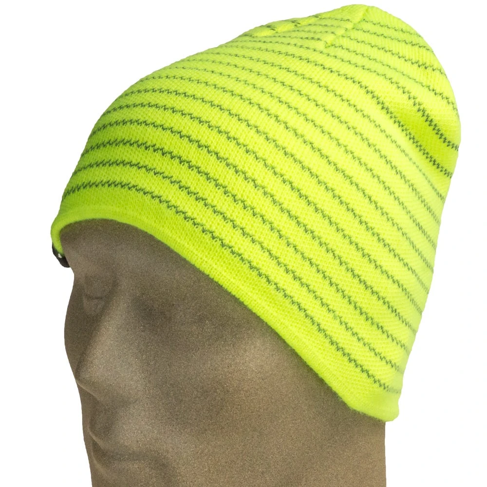 Occunomix Hats: LUX MBRB Green High Viz Multi-Banded Reflective Beanie - Image 3