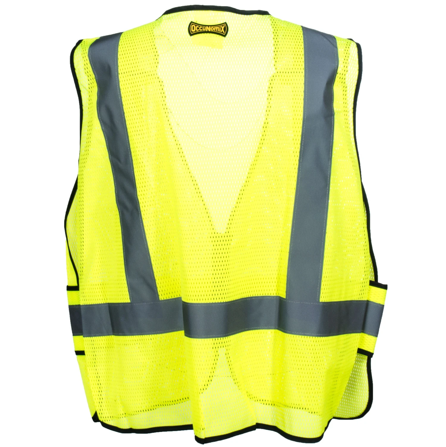 Occunomix Vests: Men's LUX PS DOR Plain High Viz Safety Mesh Vest
