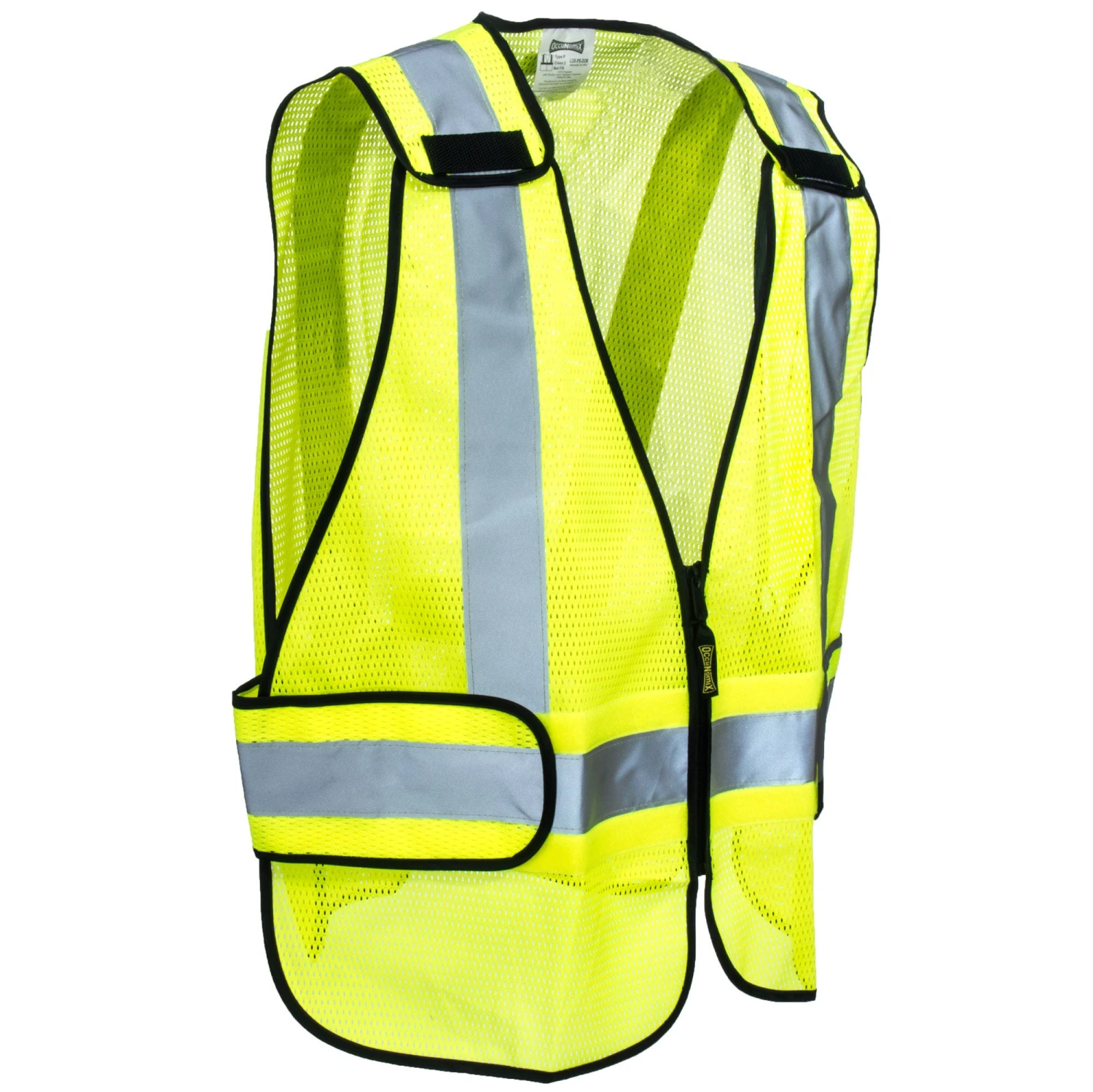 Occunomix Vests: Men's LUX PS DOR Plain High Viz Safety Mesh Vest - Image 3