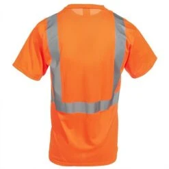 Occunomix Shirts: Men's High Visibility Orange LUX SSETP2B O Moisture Wicking Shirt